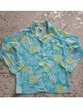 Lilly Pulitzer Piped Floral Sleep Shirt SzM